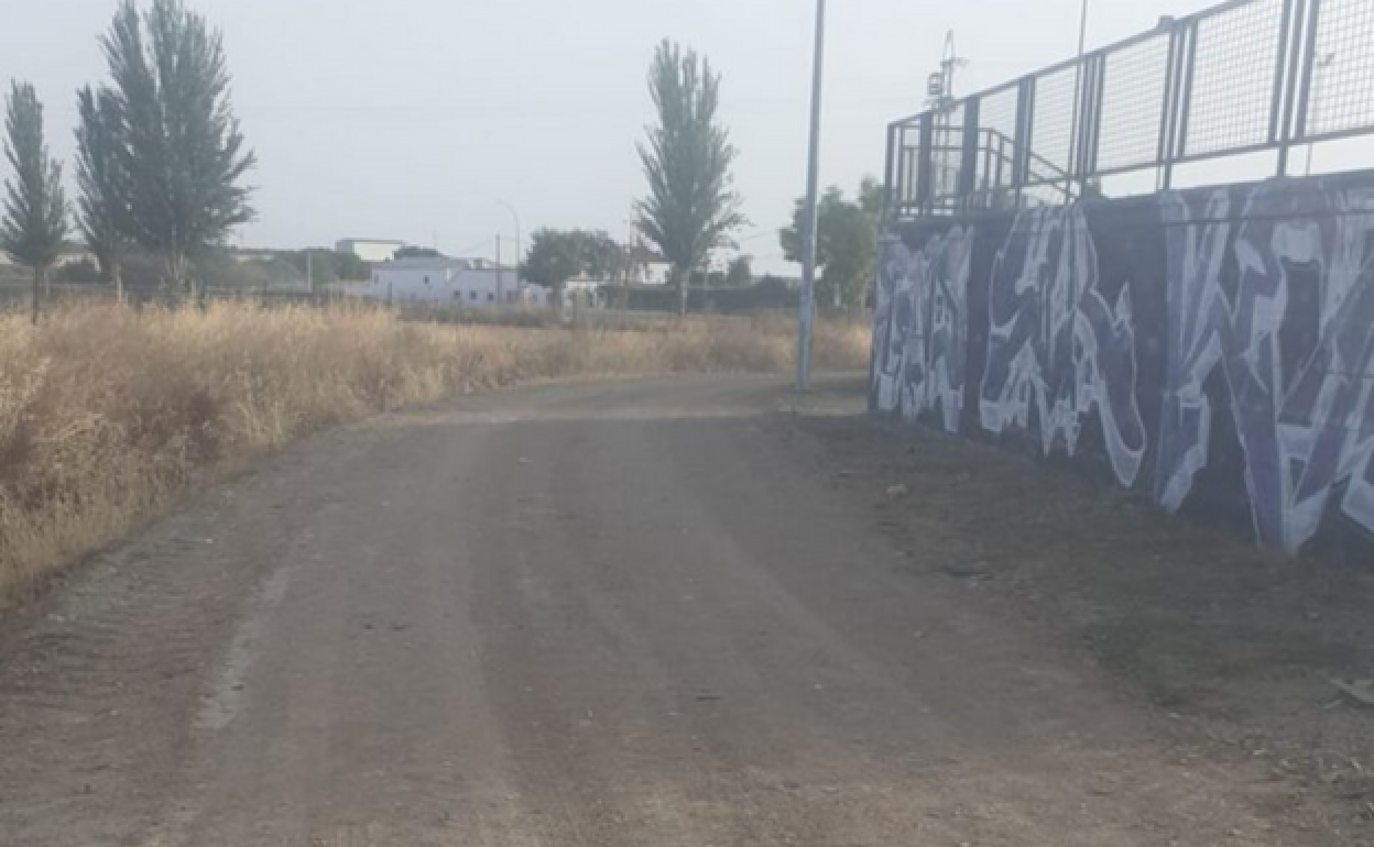 Camino que se dirige al cruce con la calle Miguel Sánchez.