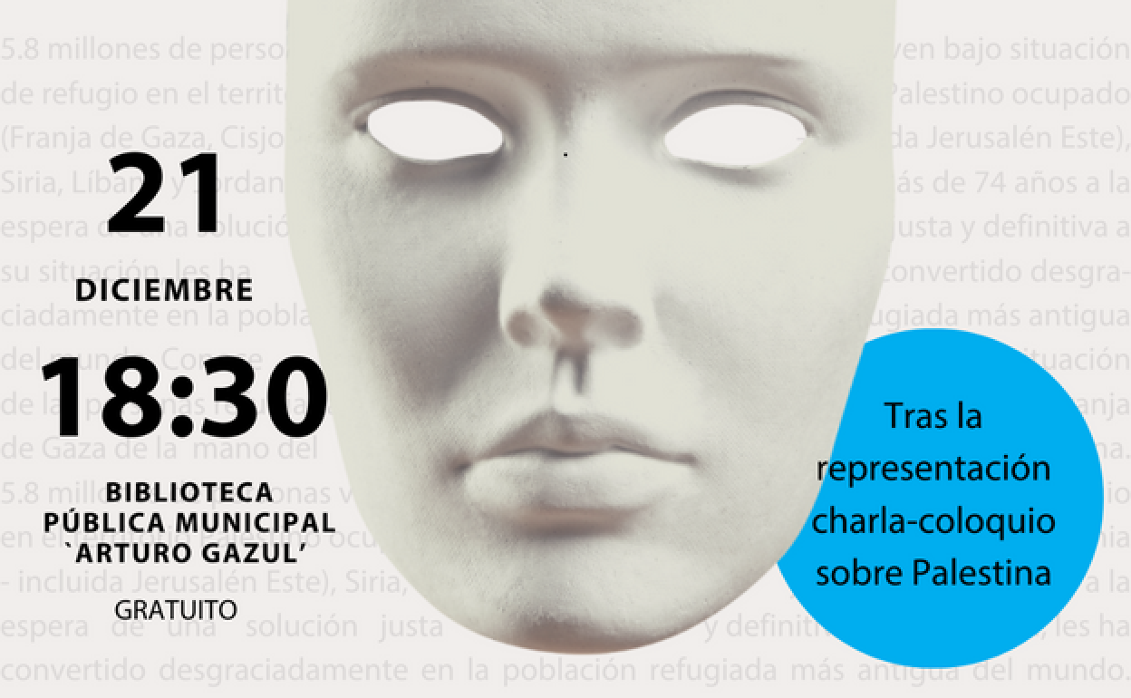 Los alumnos del taller de teatro local respresentan el microteatro 'Actúa por Palestina'