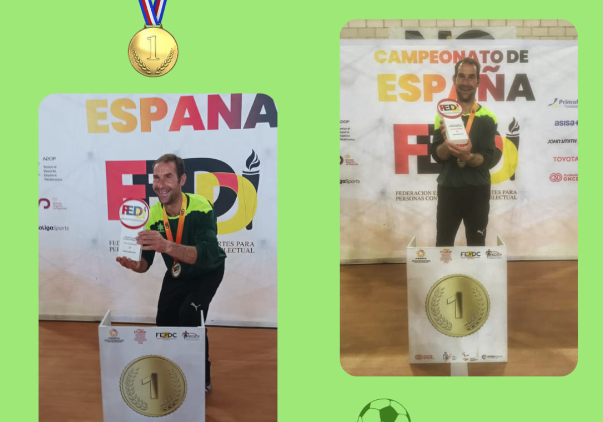 Pedro A. Sánchez, de Plena Inclusión Llerena, campeón de España de fútbol sala