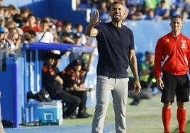 Carlos Martínez, en un partido del primer equipo de Leganés.