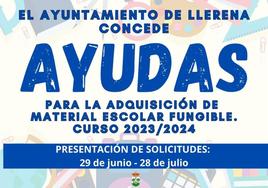 El Ayuntamiento convoca ayudas para la adquisición de material escolar fungible