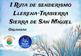 El 21 de abril, primera ruta de senderismo 'Llerena-Trasierra. Sierra de San Miguel'