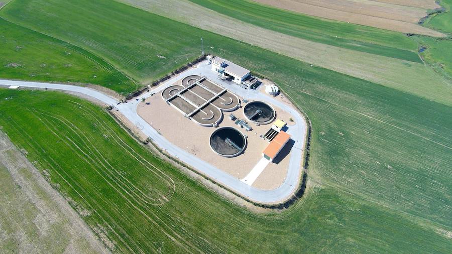 Imagen aérea de la EDAR de Llerena