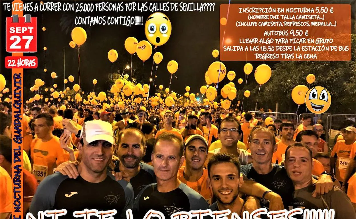 La asociación de corredores santeños organiza viaje a la Nocturna del Guadalquivir