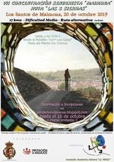 Cartel de la concentración senderista Maimona, con su ruta de Las Tres Sierras 