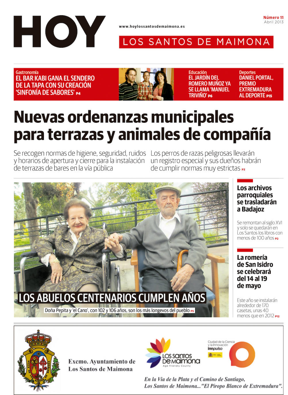 Fotos: Los Santos de Maimona, portada a portada