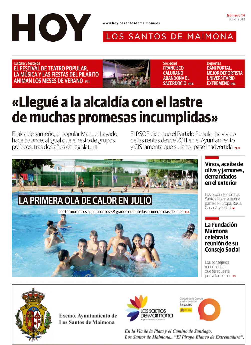 Fotos: Los Santos de Maimona, portada a portada