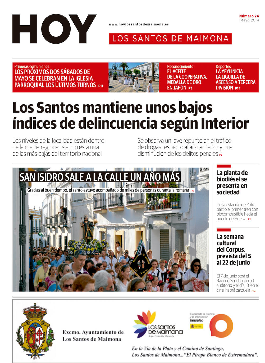 Fotos: Los Santos de Maimona, portada a portada