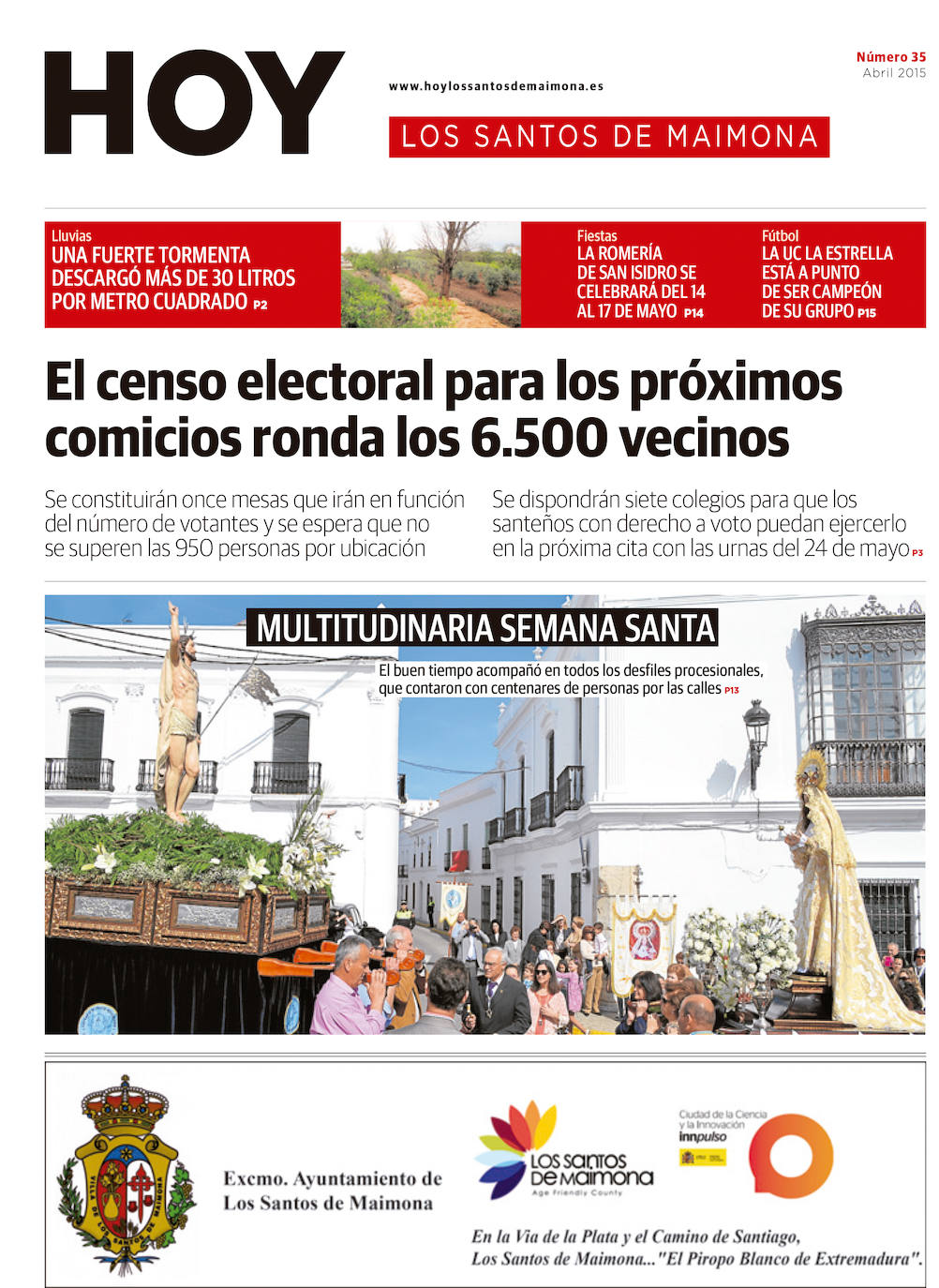 Fotos: Los Santos de Maimona, portada a portada