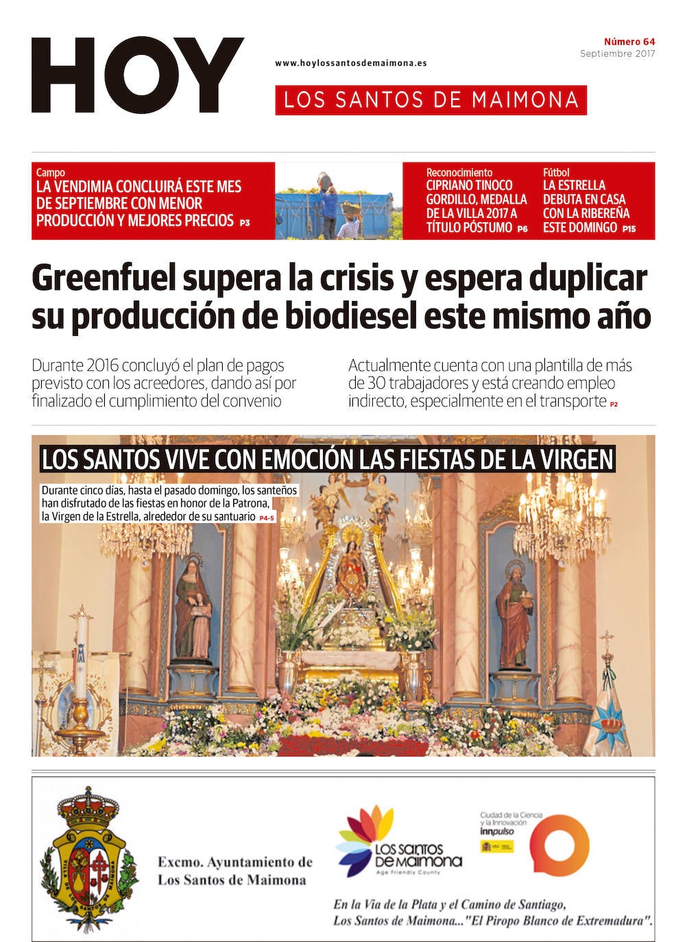 Fotos: Los Santos de Maimona, portada a portada