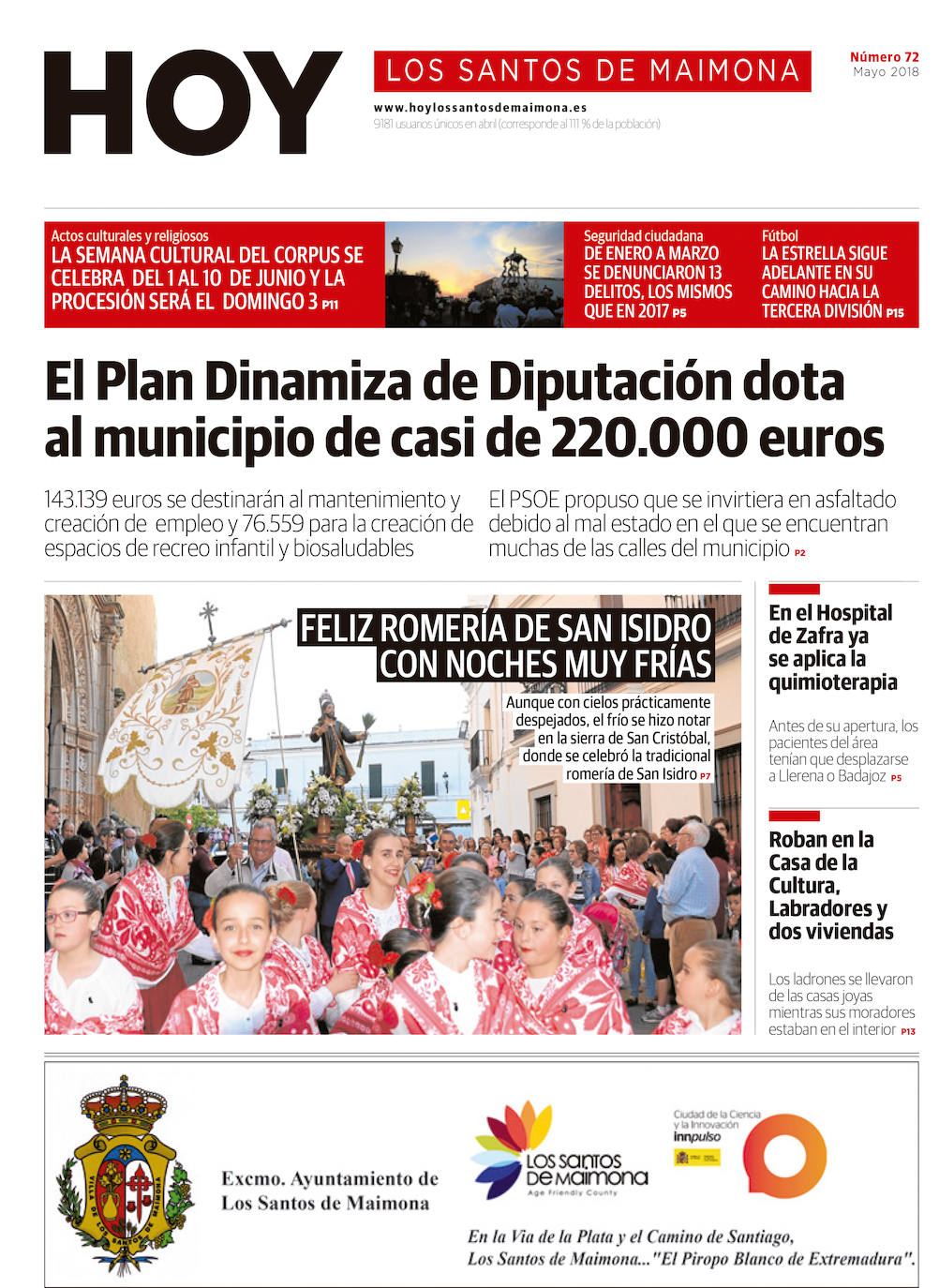 Fotos: Los Santos de Maimona, portada a portada
