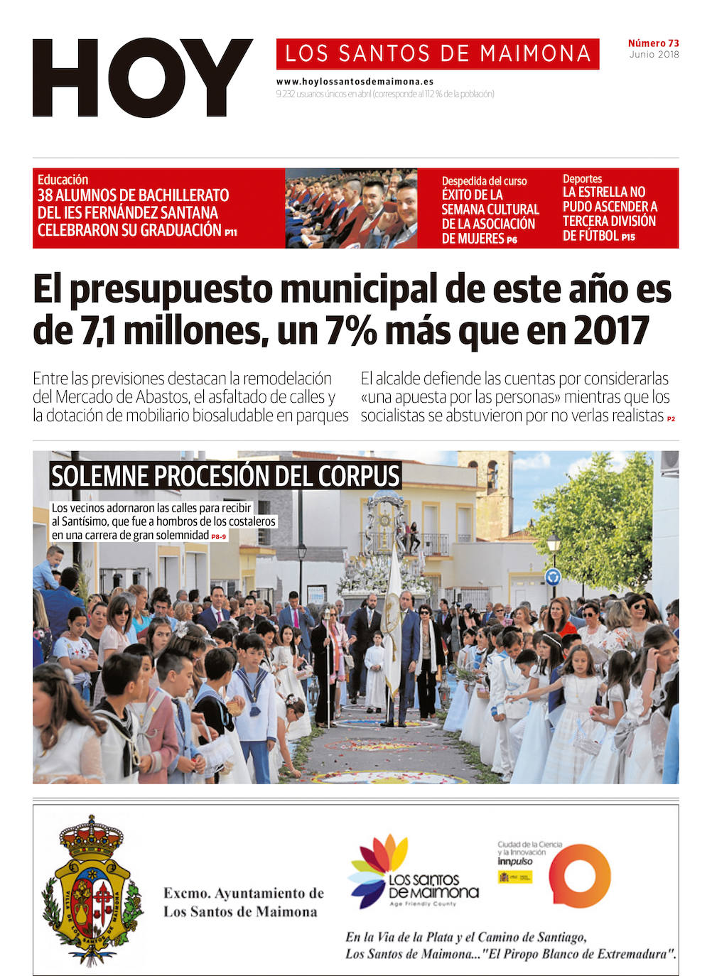Fotos: Los Santos de Maimona, portada a portada