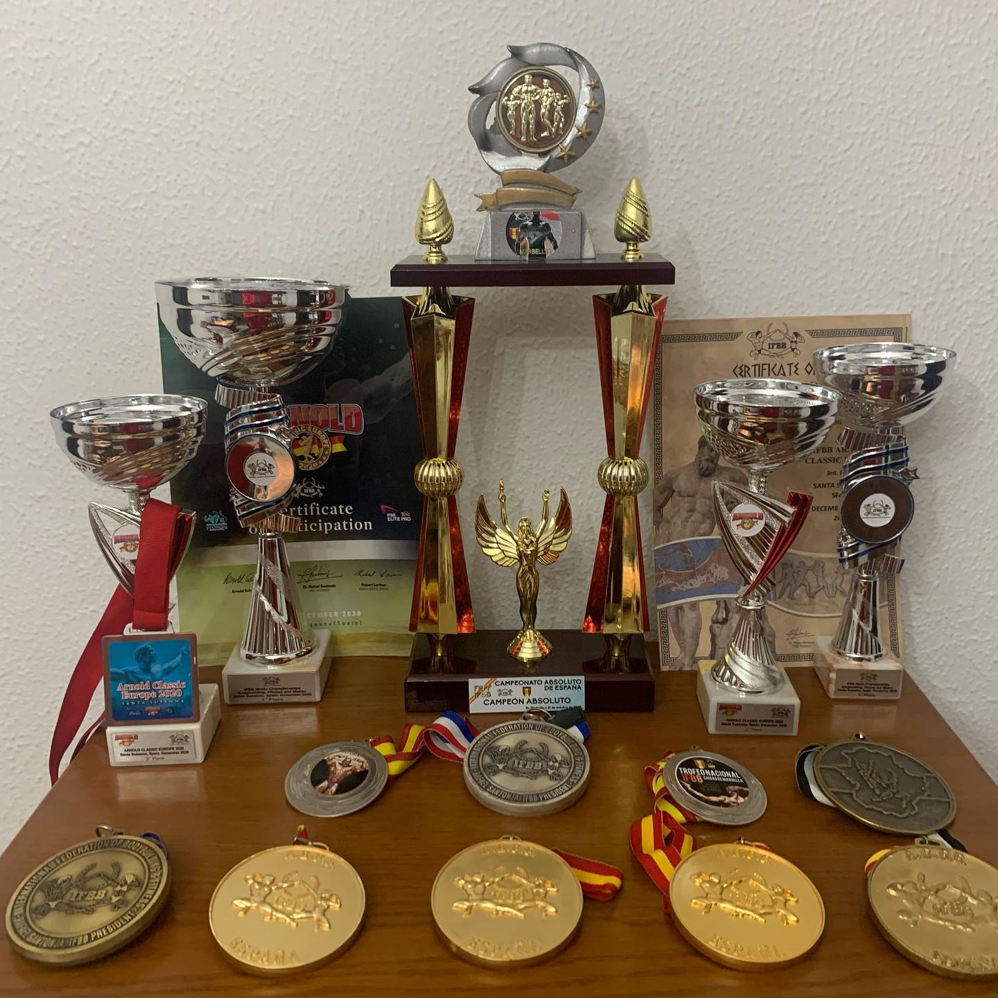 Todos los trofeos, diplomas y medallas de este 2020.