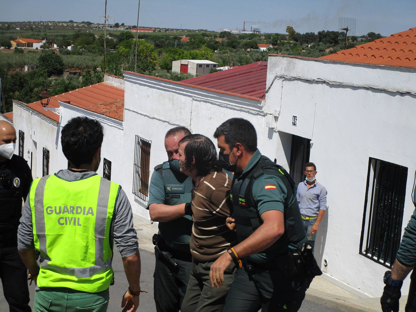 Rafael,tras su detención en la calle San Cristóbal 