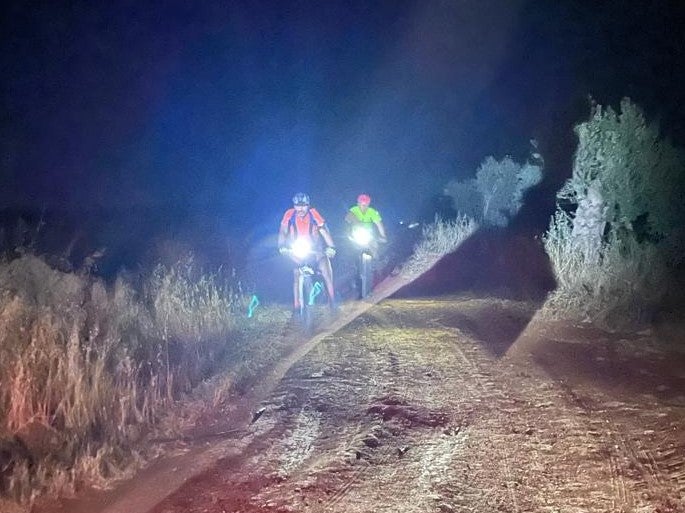 Las luces eran imprescindibles durante la ruta