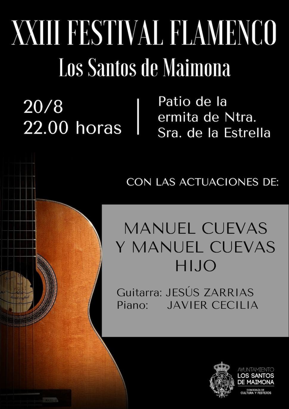 Cartel de la primera actividad programada de la Fiesta de la Vendimia 