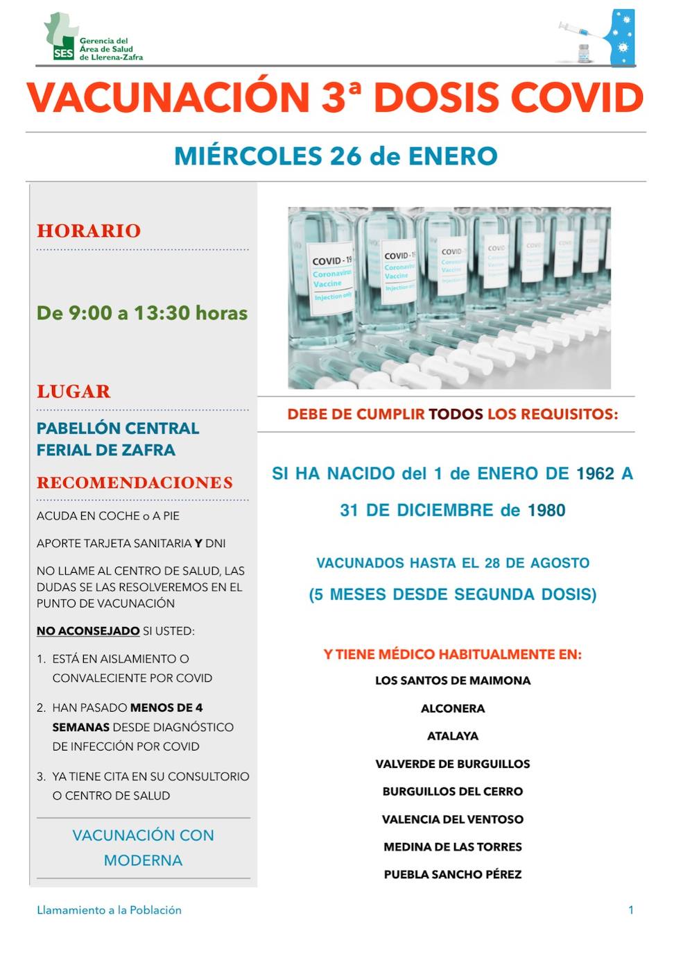 Cartel de la vacunacón 