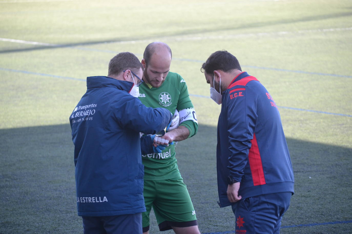 El capi, atendido en la banda 