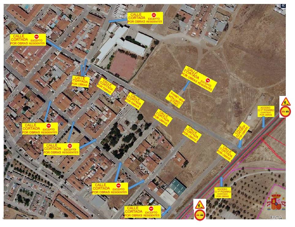 Plano de la calle Francisco Pizarro 