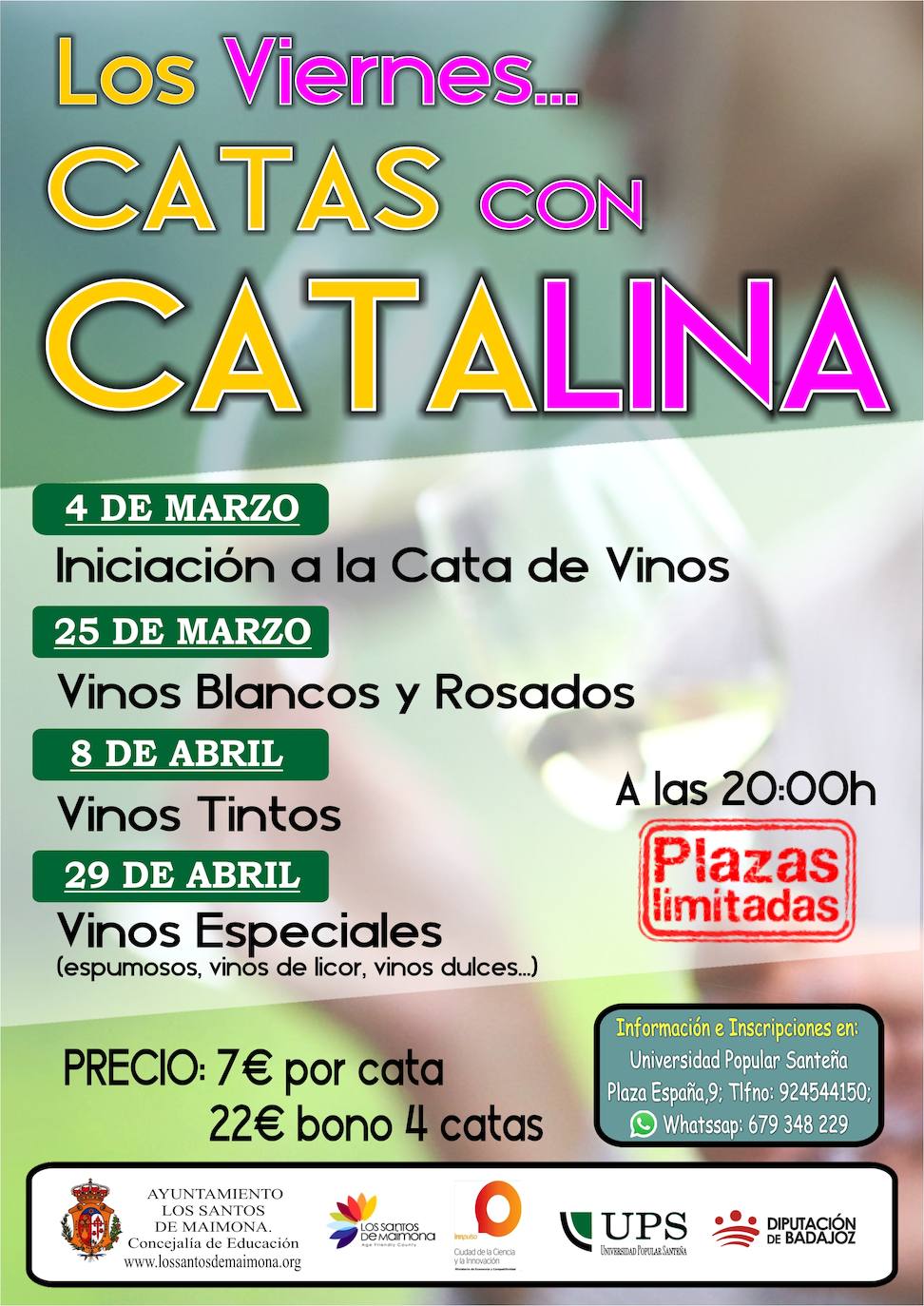 Cartel de 'Los viernes… Catas con Catalina' 