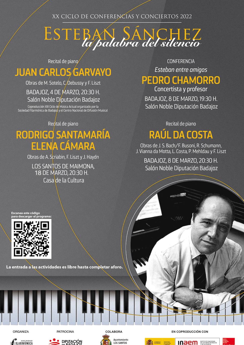 Cartel del ciclo de conferencias y conciertos 