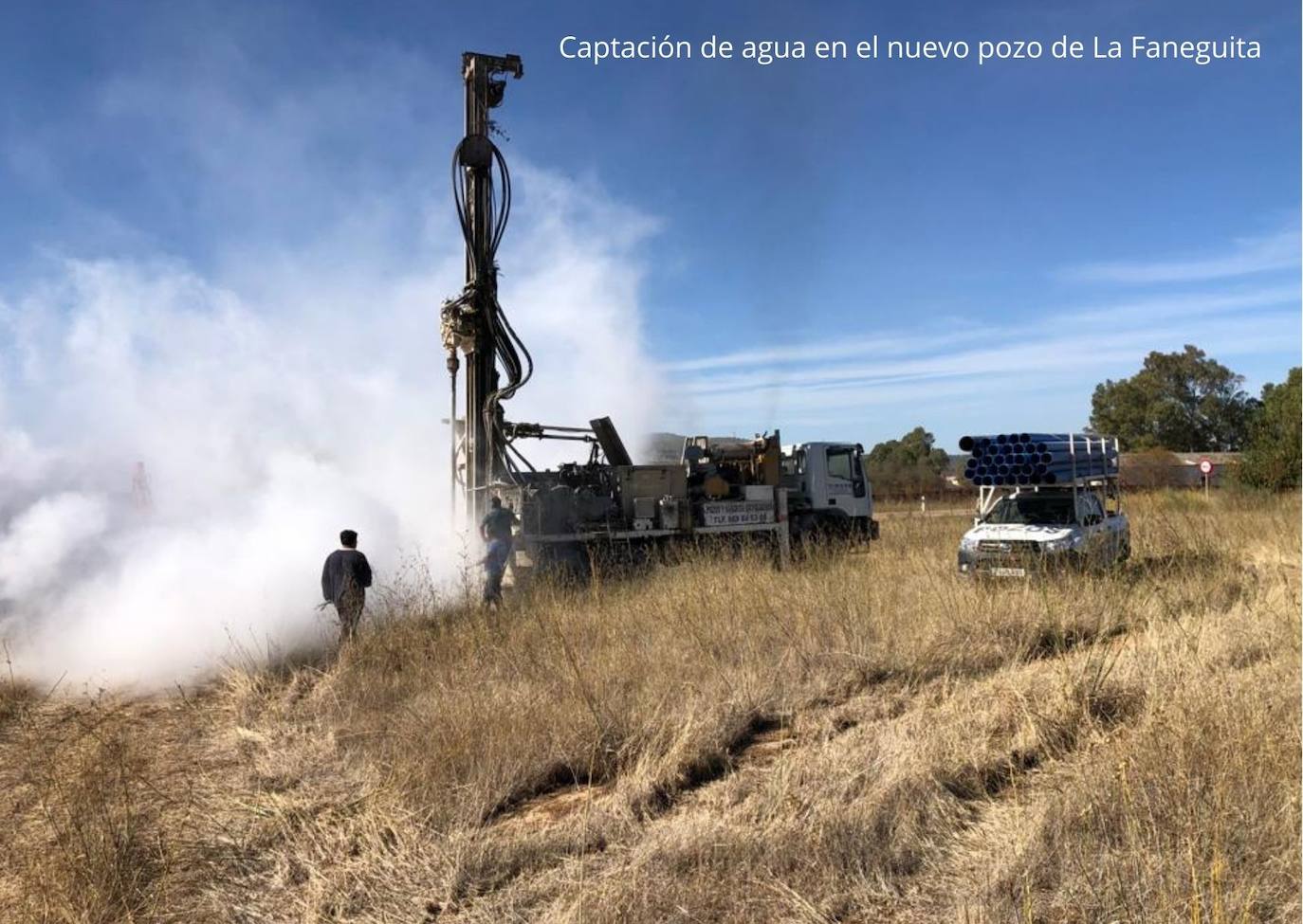 Captación de agua en el pozo de la Faniguita 