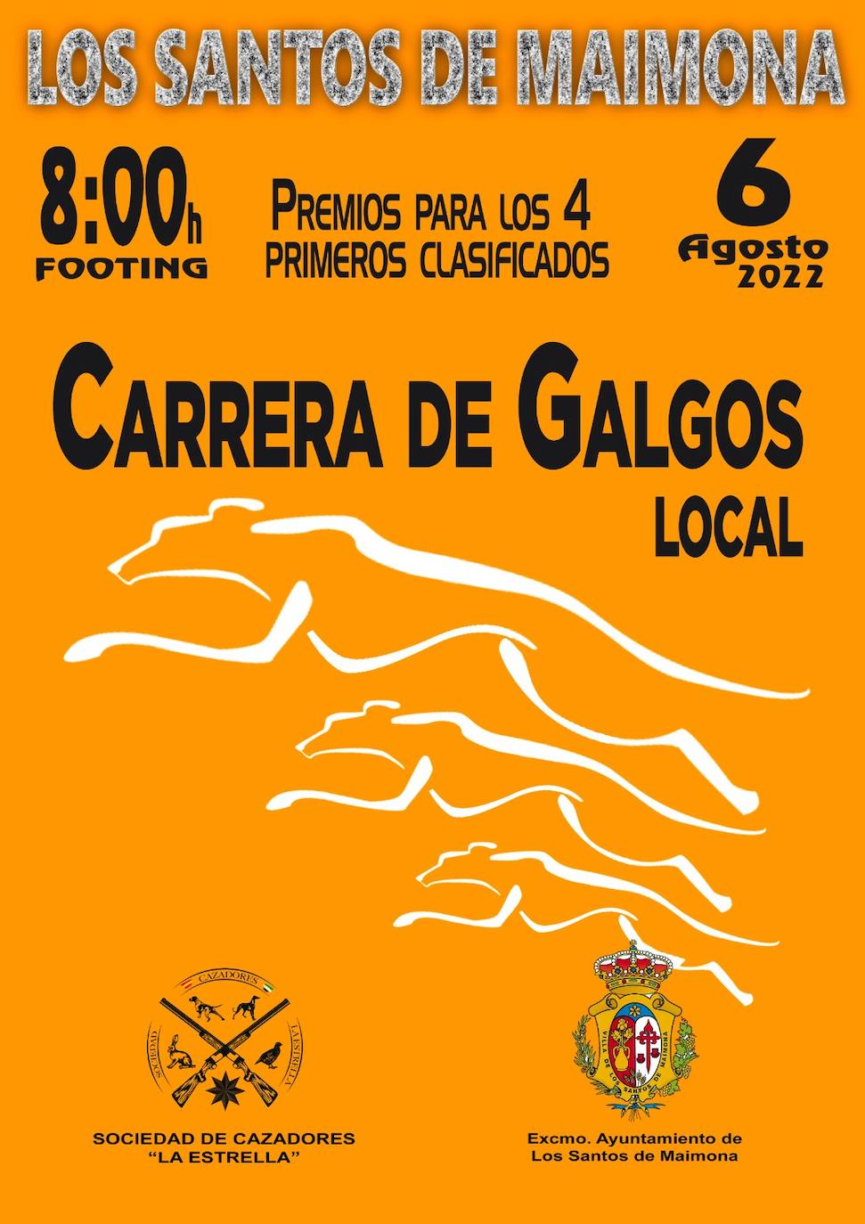 Cartel de la carrera de galgos 