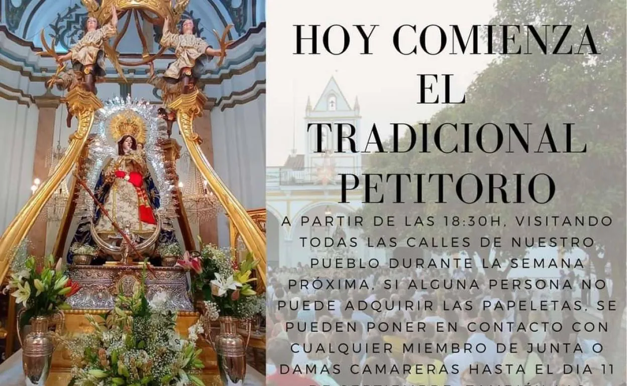 Ya ha comenzado el 'petitorio' de la Virgen con la venta de las papeletas  de 'la becerra' 