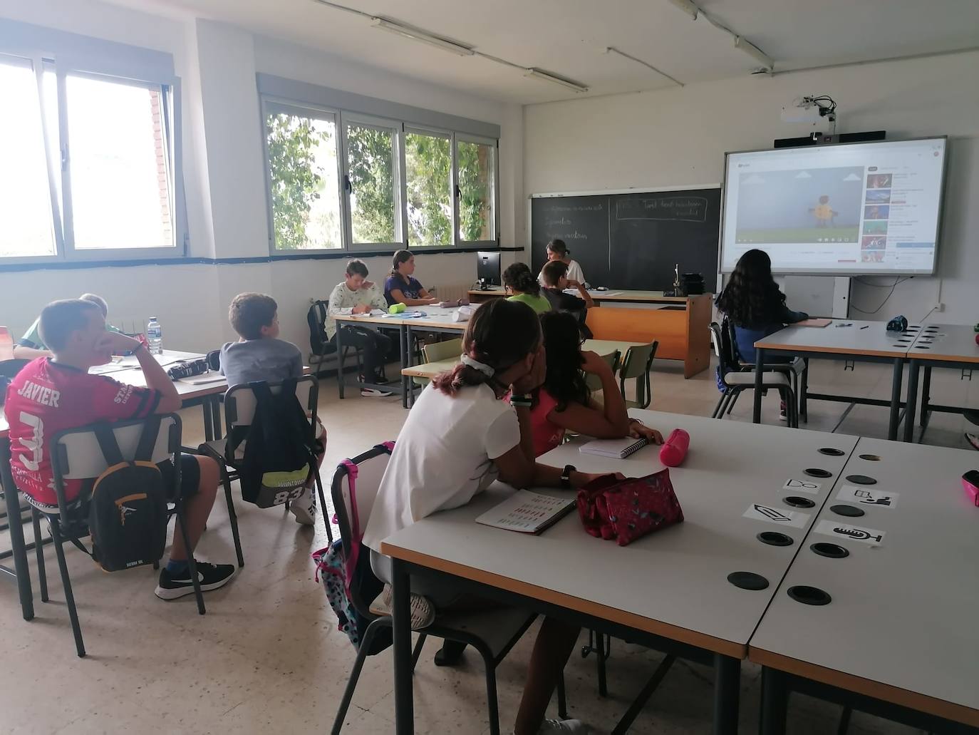 Alumnos del Romero Muñoz en el aula el primer día del curso escolar 2022-2023 