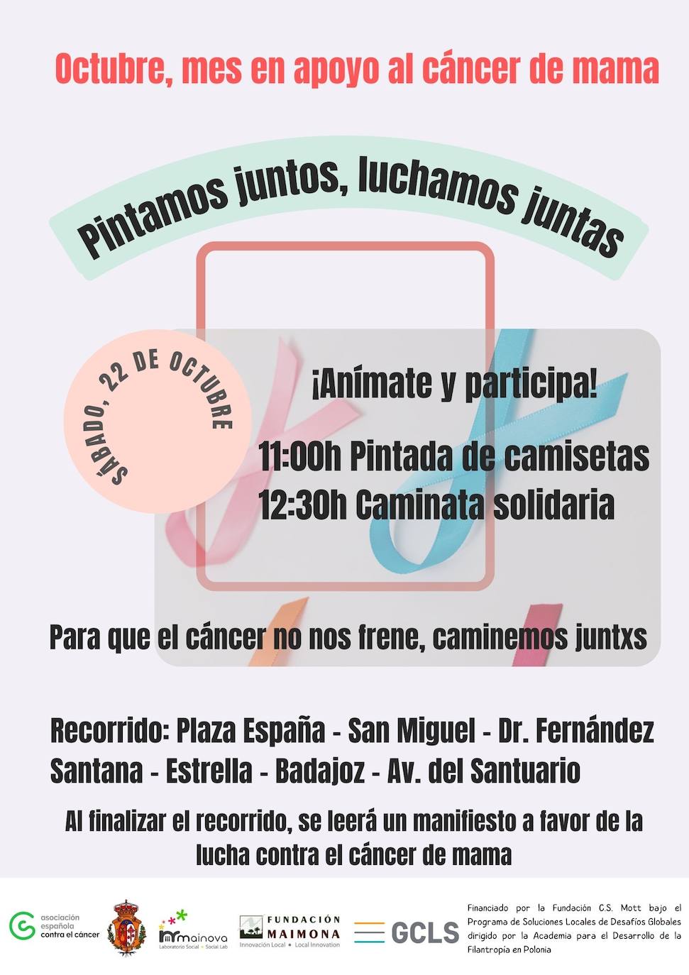 Cartel de marcha solidaria 