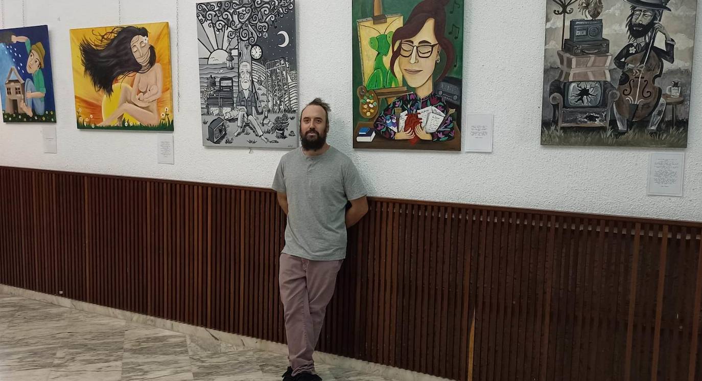 Víctor Mimbrero expone sus obras en la Casa de la Cultura Santeña 