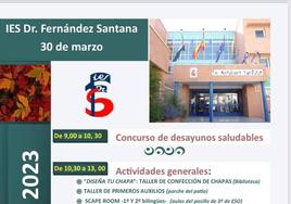 Cartel de las actividades el día del centro