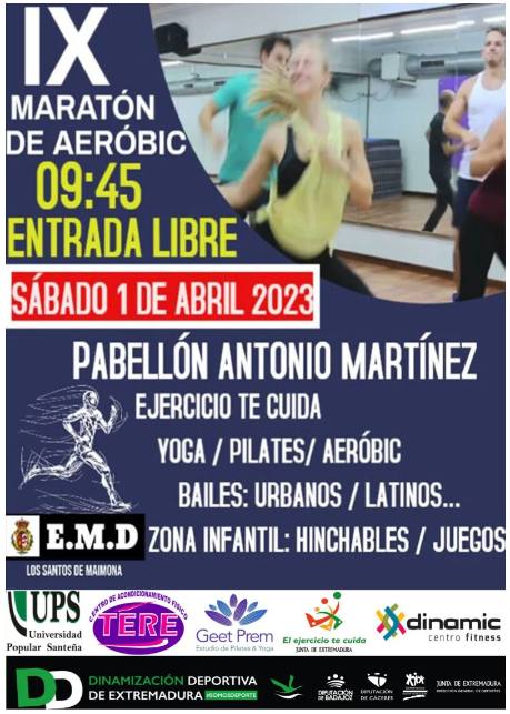 Cartel del la novena edición del Maratón de Aeróbic