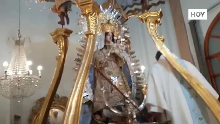 La nueva corona de la Virgen de la Estrella ya luce sobre su cabeza totalmente restaurada