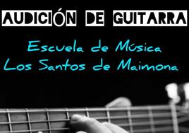Cartel de las audiciones de guitarra de la Escuela de Música