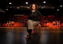 La actriz Magda garcía Arenal en la Sala Guirigai