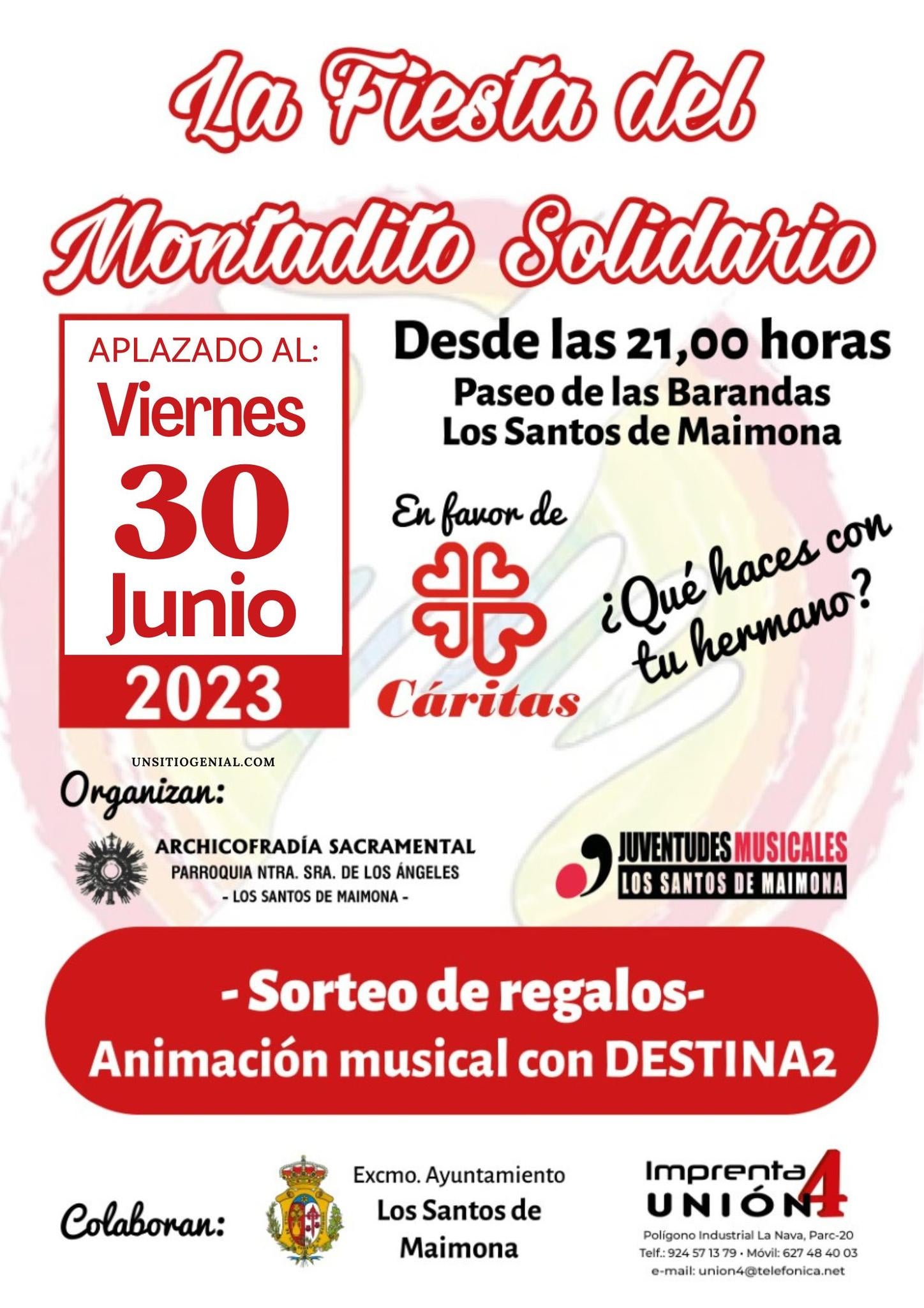 El 'Montadito Solidario' se aplaza hasta el 30 de junio por motivos climatológicos