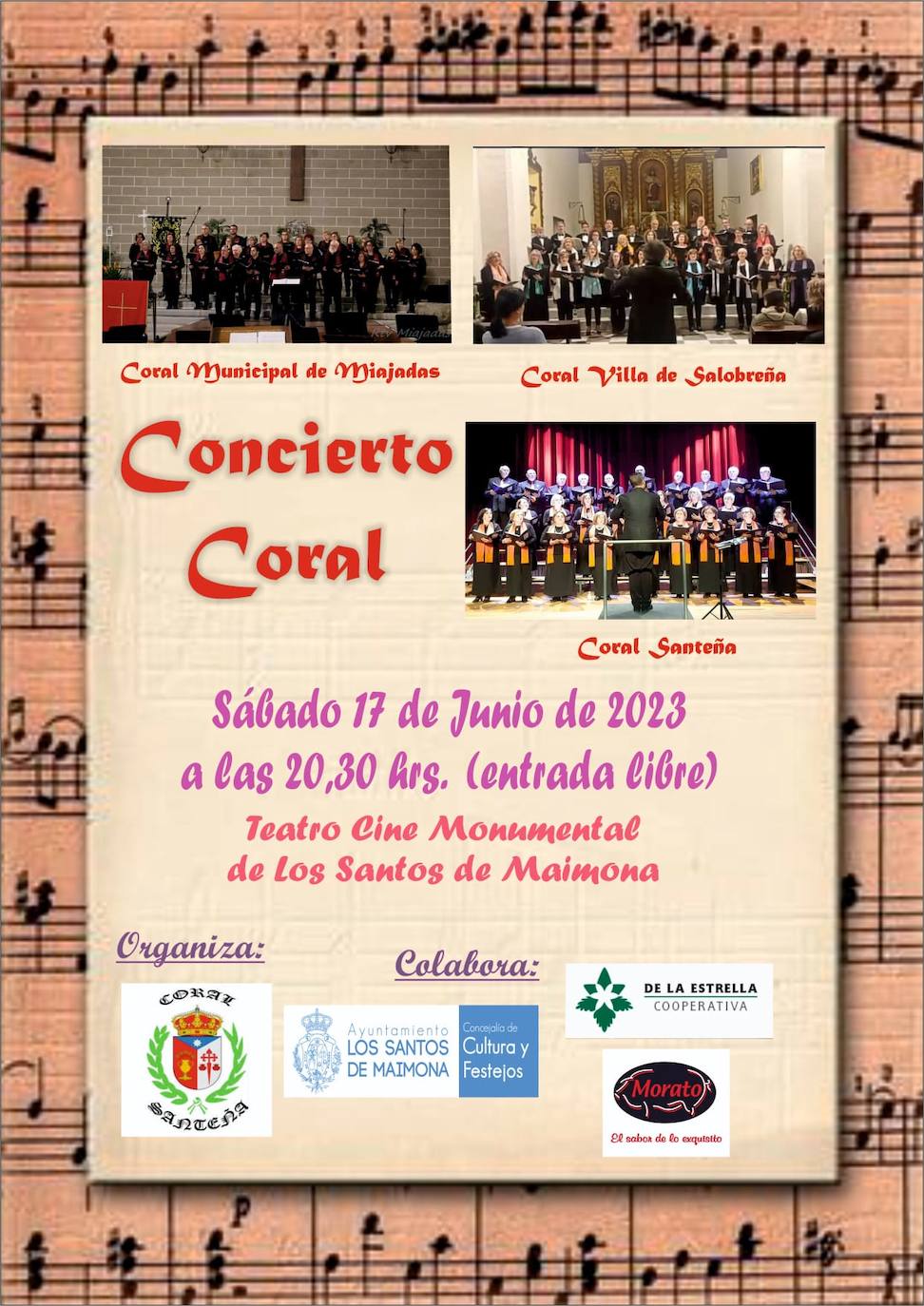 La Coral Santeña ofrece el sábado un concierto con la participación de tres formaciones corales