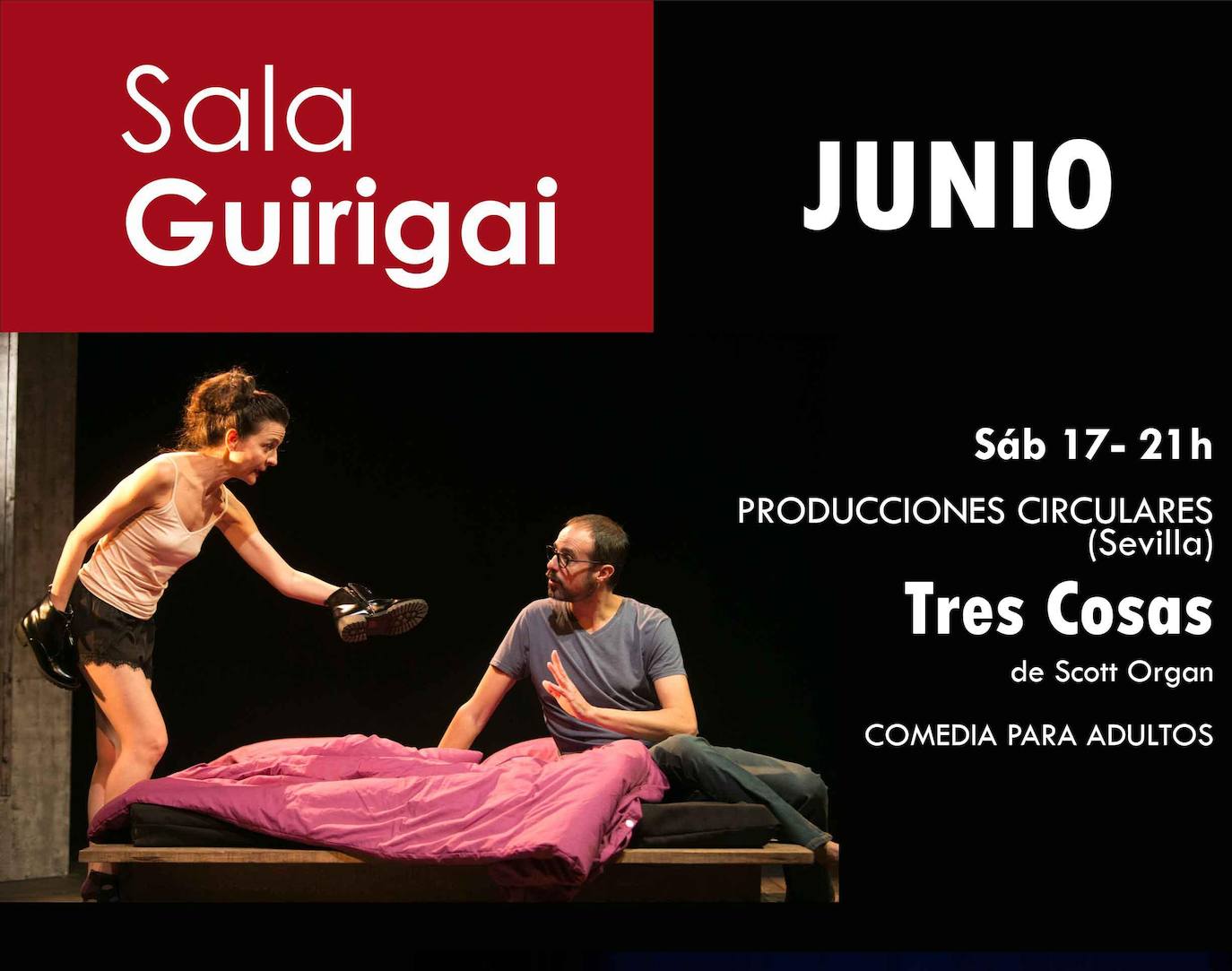 Cartel de la obra del sábado