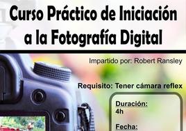 Cartel del curso de fotografía