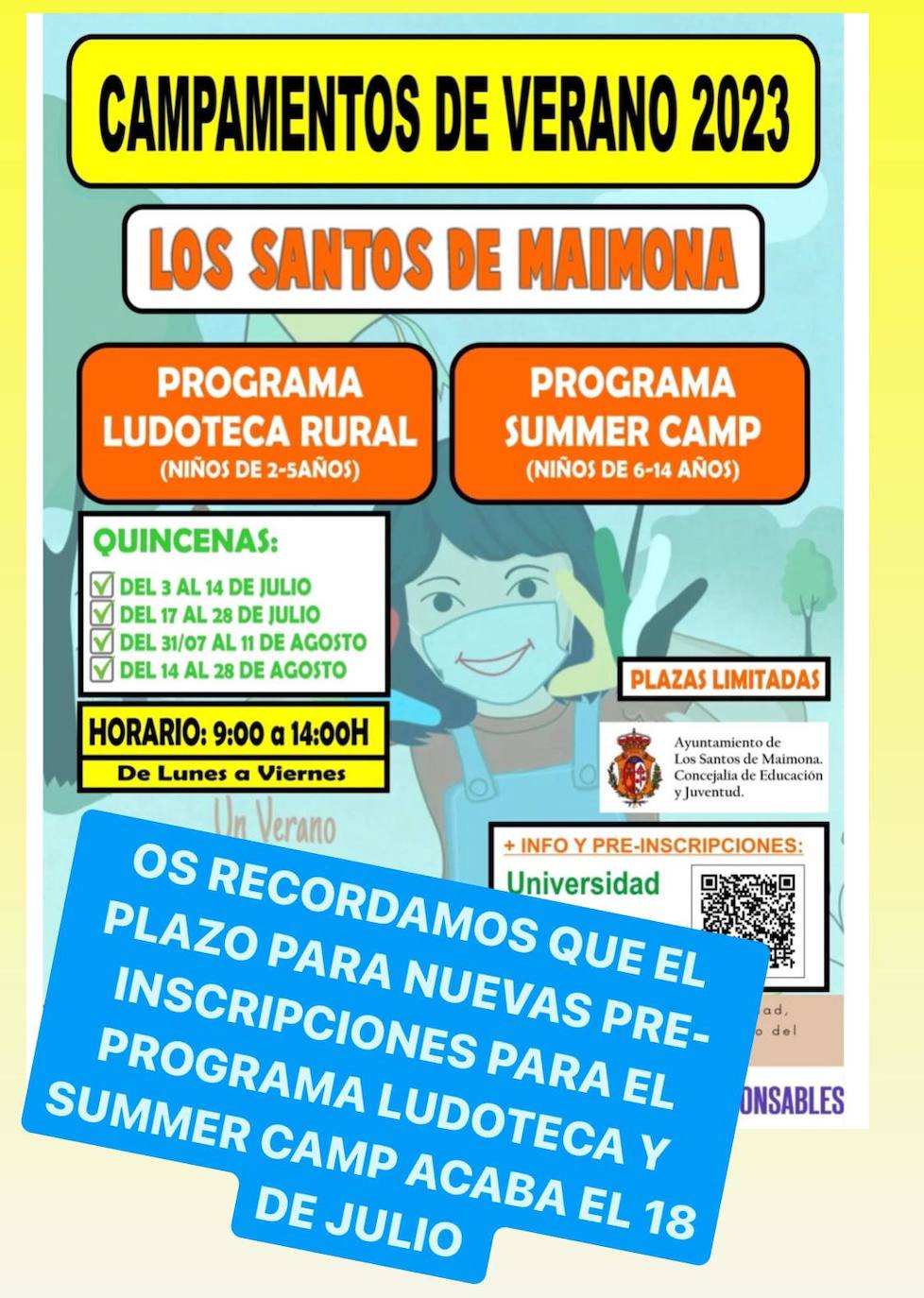 Continúan el Programa Ludoteca Rural y el Summer Camp