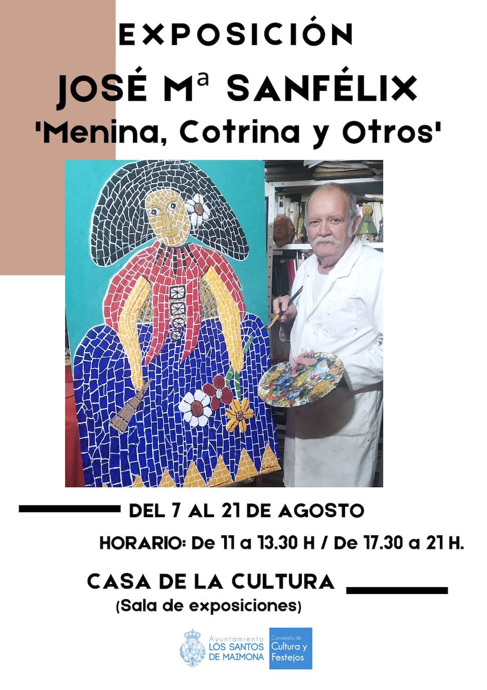 El artista José Mª Sanfélix expone en la Casa de la Cultura su muestra de pintura 'Menina, Cotrina y otros'