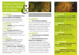 La Semana Cultural de la uva Eba-Beba de Los Santos se extiende del 16 de agosto al 3 de septiembre