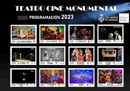 Cartel de la programación del Monumental