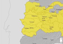 El mapa amarillo tornará por la tarde a Naranaja con mayor riego