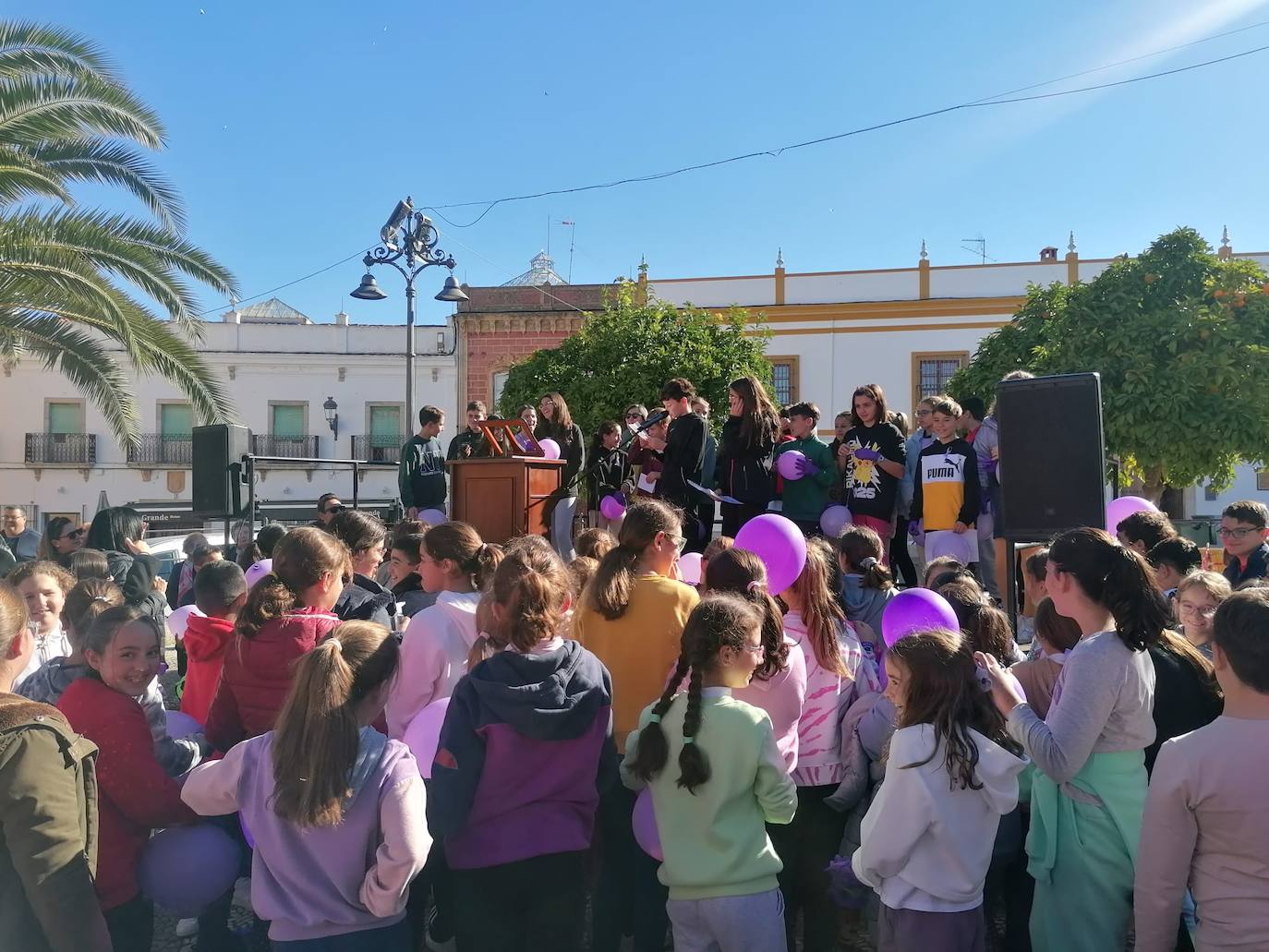 Lectura del manifiesto contra la violencia de género