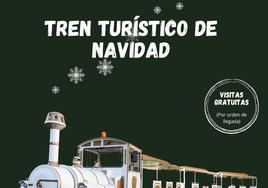 Cartel del tren de Navidad