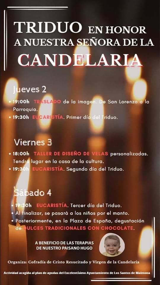 Cartel del 'Triduo en Honor a Nuestra Señora de la Candelaria'