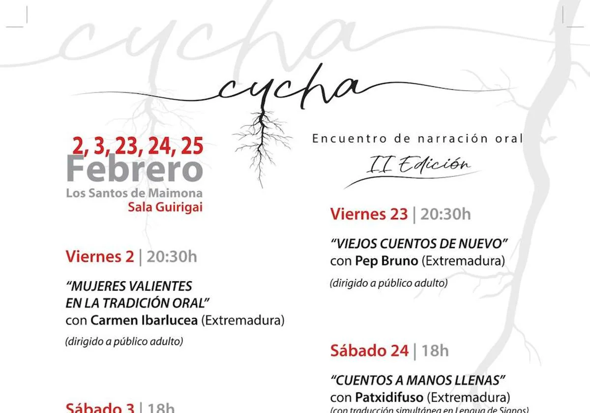 La 2ª edición del Encuentro de Narración Oral Cucha se desarrollará en febrero en Sala Guirigai