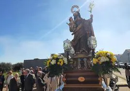 La imagen de San José en la procesión del pasado año